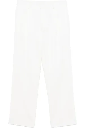 LARDINI Straight Trousers, male, , Size: XL Buttoned Pants with Pockets