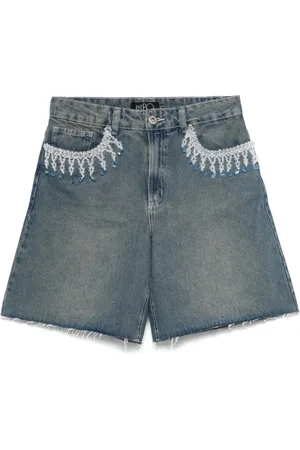 PATBO Denim Shorts, female, , Size: S Cerulean Denim Jeans