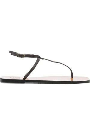 ATP Atelier Flat Sandals, female, , Size: 10 US Leather Buckle Strap Sandals