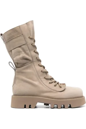 J.W.Anderson Lace-up Boots, female, , Size: 6 US Taupe Lace-Up Rubber Sole Shoes