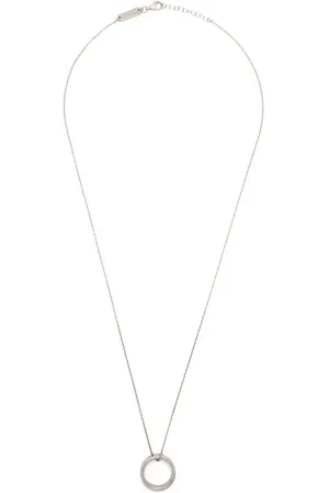 Maison Margiela Necklaces, male, , Size: ONE SIZE Engraved Ring Pendant Necklace