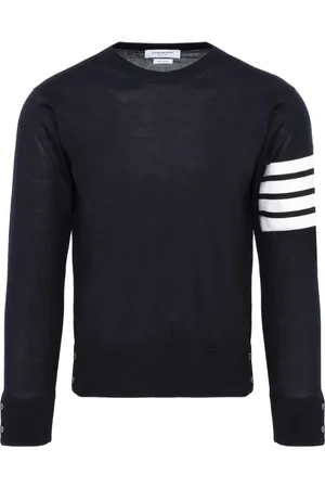 Thom Browne Round-neck Knitwear, male, , Size: 2XL 4-Bar Pullover