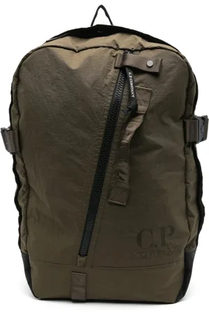 C.P. Company Backpacks, male, , Size: ONE SIZE Khaki Backpack with Side Buckle Fastening