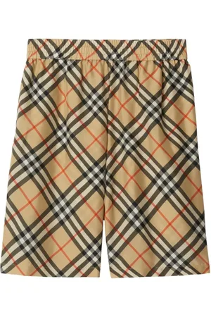 Burberry Casual Shorts, male, , Size: L Silk Nova Check Elasticated Waistband Shorts