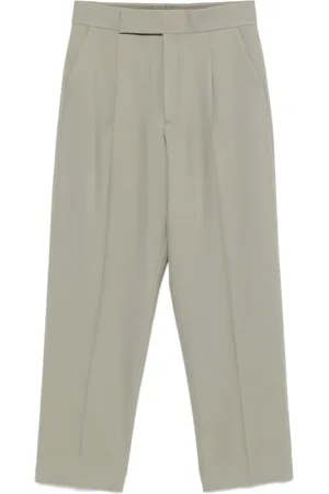 FEAR OF GOD Straight Trousers, male, , Size: L Taupe Buttoned Pants with Pockets