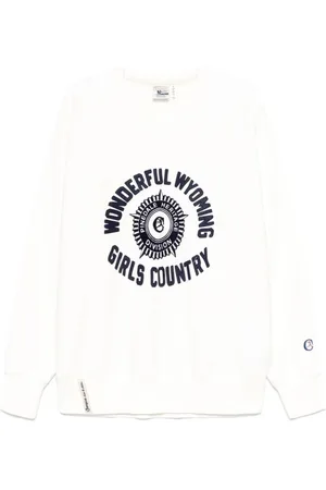Champion Sweatshirts, male, , Size: L Crew Neck Sweatshirt with Appliqué