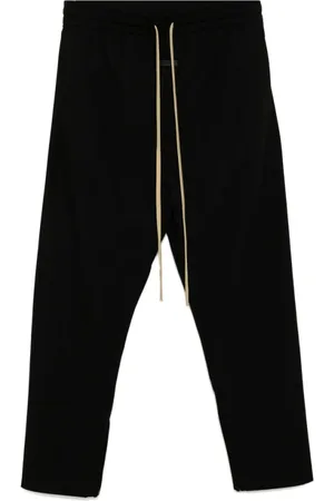 FEAR OF GOD Straight Trousers, male, , Size: L Elasticated Drawstring Waistband Logo Patch