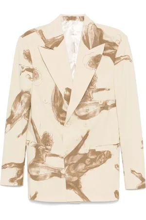 KIDSUPER STUDIOS Blazers, male, , Size: L Double-Breasted Jacket with Pockets