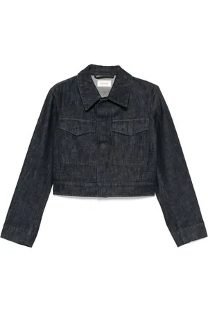 LEMAIRE Denim Jackets, female, , Size: S Indigo Classic Collar Denim Shirt