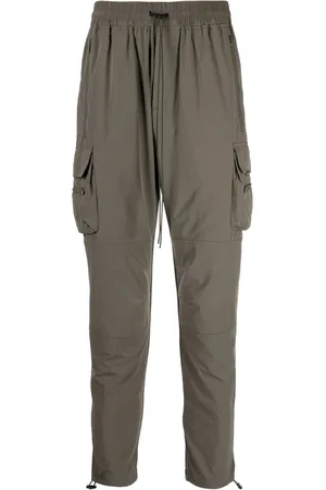 Represent Slim-fit Trousers, male, , Size: S Slim Cut Olive Drawstring Pants