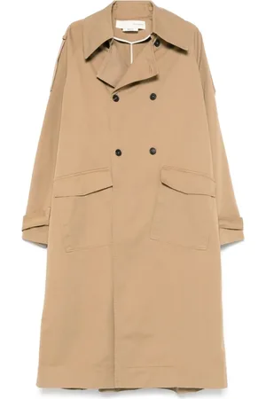 ISABEL BENENATO Trench Coats, male, , Size: S Double-Breasted Coat with Belted Cuffs