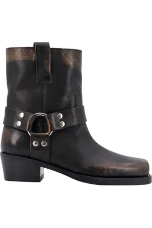 PARIS TEXAS Ankle Boots, female, , Size: 6 US Leather Ankle Boots with Metal Details