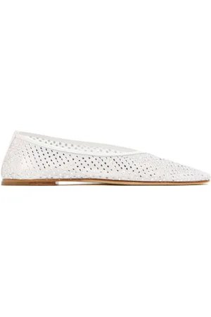 Dear Frances Ballerinas, female, , Size: 11 US Crystal Mesh Leather Shoes
