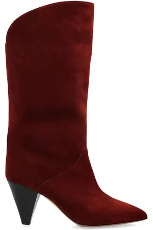 Isabel Marant Cowboy Boots, female, , Size: 6 US Burgundy High Heel Pull-On Boots