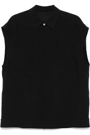 Rick Owens Vests, male, , Size: S Sleeveless Waistcoat with Front Fastening