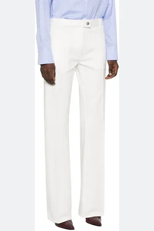 Salvatore Ferragamo Straight Trousers, female, , Size: S Front Button Zip Fastening Pants