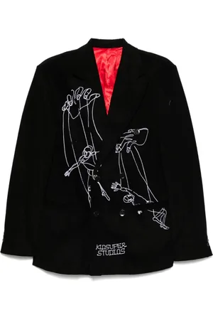 KIDSUPER STUDIOS Blazers, male, , Size: L Double-Breasted Jacket with Pockets