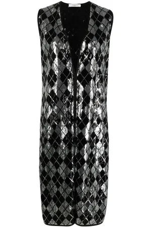 CHARLOTT Vests, female, , Size: XS Sequin Embellished Sleeveless Waistcoat