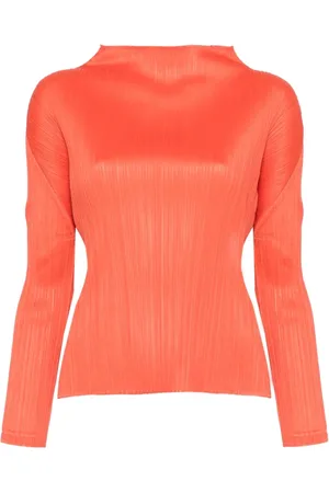 Issey Miyake Blouses, female, , Size: 2XL Pleats Please Carrot Shirt