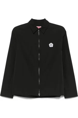 Kenzo Light Jackets, female, , Size: S Zip-Front Classic Collar Shirt