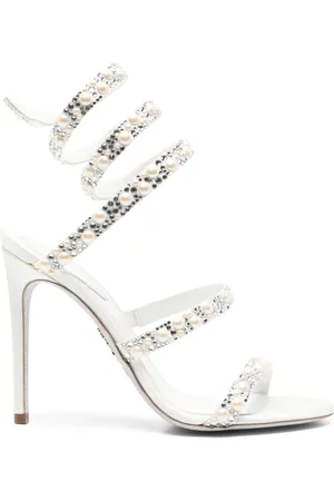 RENE CAOVILLA High Heel Sandals, female, , Size: 7 US Rhinestone Stiletto Heel Shoes
