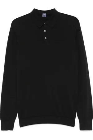FEDELI Round-neck Knitwear, male, , Size: 2XL Buttoned Sweater with Long Sleeves