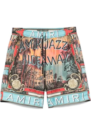 AMIRI Casual Shorts, male, , Size: M Graphic Print Elasticated Waistband Shorts