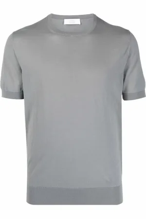 Mauro Ottaviani T-Shirts, male, , Size: 3XL Grey Cotton Round Neck T-shirt