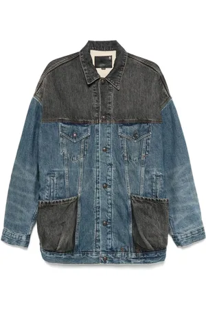 R13 Denim Jackets, female, , Size: M Indigo Buttoned Outerwear Jacket