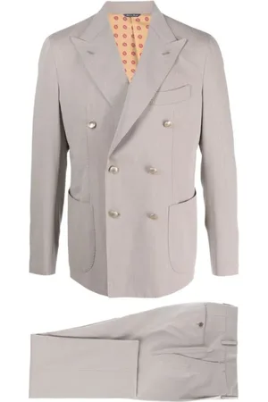 GABO NAPOLI Double Breasted Suits, male, , Size: 2XL Double-Breasted Suit Set