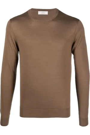 Mauro Ottaviani Long Sleeve Tops, male, , Size: 2XL Silk Round-Neck T-Shirt