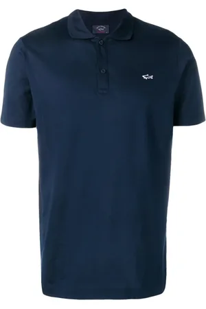 Paul & Shark Polo Shirts, male, , Size: S Shark Badge Pique Polo