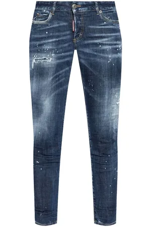 Dsquared2 Cropped Jeans, female, , Size: XS Navy Denim Cropped Jeans