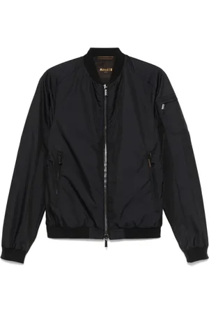 MOORER Bomber Jackets, male, , Size: XS Midnight Zip-Front Outerwear