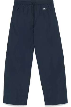 A.P.C. Straight Trousers, male, , Size: M Navy Elasticated Drawstring Shorts