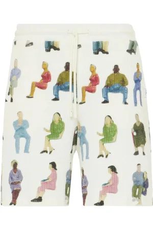 J.W.Anderson Short Shorts, male, , Size: M Graphic Print Elastic Waistband Shorts