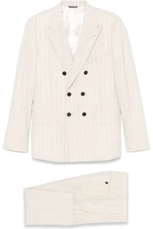 REVERES 1949 Double Breasted Suits, male, , Size: L Double-Breasted Suit with Rear Vents