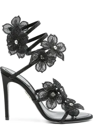 RENE CAOVILLA High Heel Sandals, female, , Size: 6 US Floral Appliqué High Heel Shoes