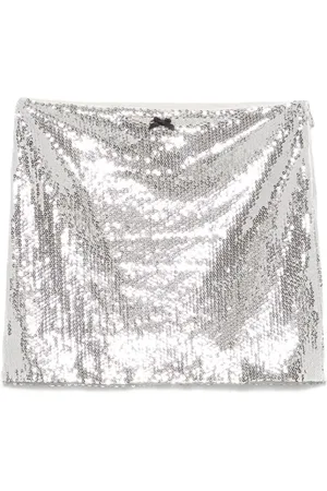 ROTATE Short Skirts, female, , Size: XS Sequin Mesh Mini Skirt