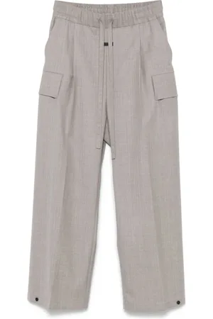 FEAR OF GOD Wide Trousers, male, , Size: S Light Grey Elasticated Drawstring Waistband Pants