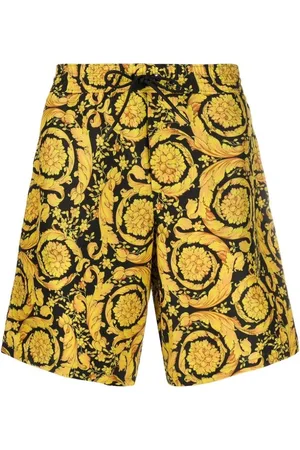 VERSACE Casual Shorts, male, , Size: XL Barocco-print Beachwear Underwear