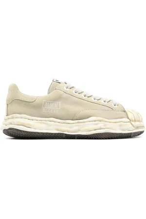 MIHARA YASUHIRO Sneakers, male, , Size: 8 US Grey Leather Sneaker with Embroidered Logo