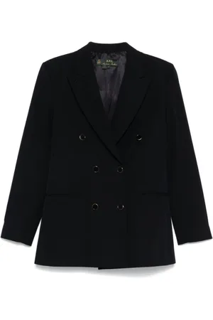 A.P.C. Blazers, female, , Size: 2XS Double-Breasted Jacket with Rear Vents