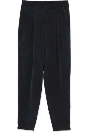 Giorgio Armani Straight Trousers, male, , Size: M Midnight Pleated Pants