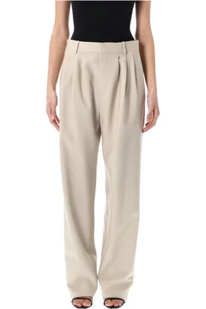 Saint Laurent Wide Trousers, female, , Size: XS Wide-Leg Wool Trousers