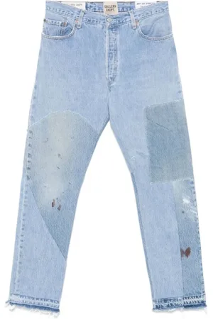 GALLERY DEPT. Slim-fit Jeans, male, , Size: W34 Light Denim Jeans with Whiskering