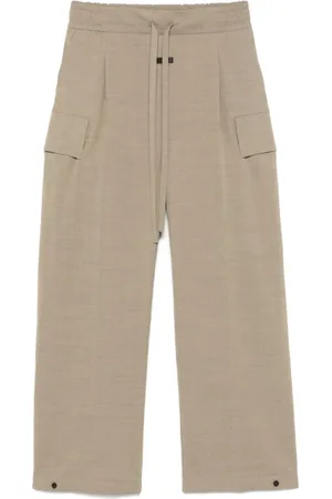 FEAR OF GOD Wide Trousers, male, , Size: S Beige Drawstring Elastic Waistband Shorts