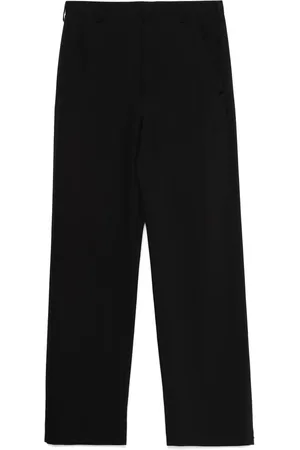 ANN DEMEULEMEESTER Wide Trousers, male, , Size: L Buttoned Trousers with Pockets