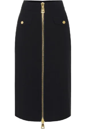Elisabetta Franchi Midi Skirts, female, , Size: S Knit Midi Skirt with Pockets