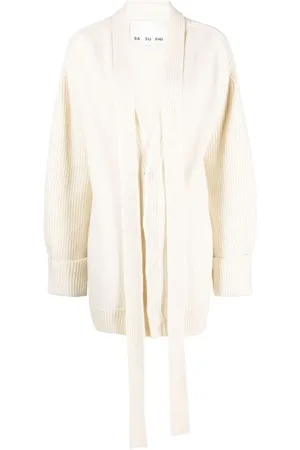 Sa Su Phi Cardigans, female, , Size: 2XS Cashmere Scarf-Detail Cardigan